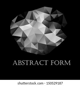 Modern design abstract element for corporate identity on a black background