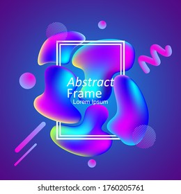 modern design abstract gradient liquid shape frame for web page and social media promotion