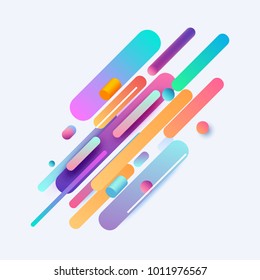 Modern design abstract illustration. Color trend elements.