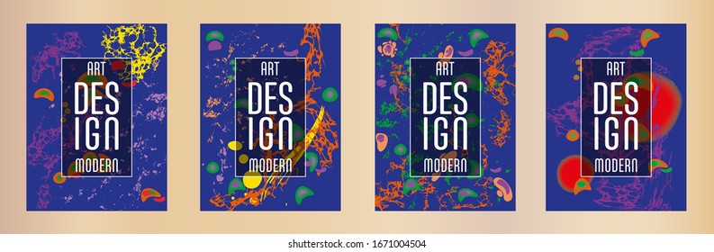  Diseño moderno. Textura de mármol abstracto de pinturas líquidas brillantes de color. Pintas de tendencia de salpicaduras. Presentaciones de diseño usadas, impresión, volante, tarjetas de visita, invitaciones, calendarios, sitios, empaque, portada.