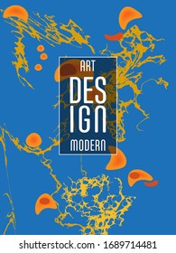  Diseño moderno. Textura de mármol abstracto de pinturas líquidas brillantes de color. Pintas de tendencia de salpicaduras. Presentaciones de diseño usadas, impresión, volante, tarjetas de visita, invitaciones, calendarios, sitios, empaque, portada.