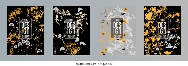 Modern design. Abstract marble texture of colored bright liquid paints. Splash trends paints. Used design presentations, print, flyer, business cards, invitations, calendars, sites, packaging, cover.