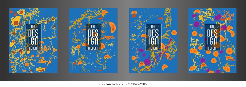 Diseño moderno. Textura abstracta de mármol de pinturas líquidas brillantes de colores. Pintas de tendencia de salpicaduras. Presentaciones de diseño usadas, impresión, volante, tarjetas de visita, invitaciones, calendarios, sitios, empaque, portada.