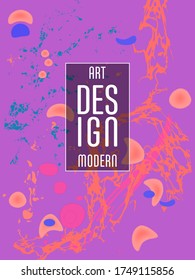 Diseño moderno. Textura abstracta de mármol de pinturas líquidas brillantes de colores. Pintas de tendencia de salpicaduras. Presentaciones de diseño usadas, impresión, volante, tarjetas de visita, invitaciones, calendarios, sitios, empaque, portada.
