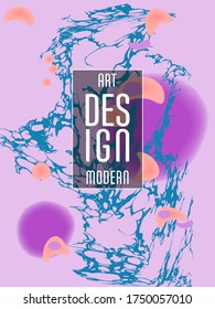 Diseño moderno. Textura abstracta de mármol de pinturas líquidas brillantes de colores. Pintas de tendencia de salpicaduras. Presentaciones de diseño usadas, impresión, volante, tarjetas de visita, invitaciones, calendarios, sitios, empaque, portada.