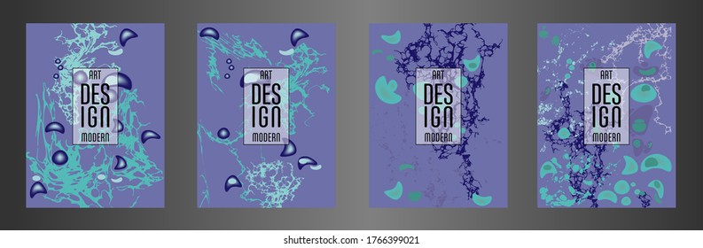 Modern design. Abstract marble texture of colored bright liquid paints. Splash trends paints. Used design presentations, print, flyer, business cards, invitations, calendars, sites, packaging, cover.