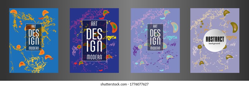 Diseño moderno. Textura abstracta de mármol de pinturas líquidas brillantes de colores. Pintas de tendencia de salpicaduras. Presentaciones de diseño usadas, impresión, volante, tarjetas de visita, invitaciones, calendarios, sitios, empaque, portada.