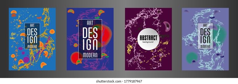 Diseño moderno. Textura abstracta de mármol de pinturas líquidas brillantes de colores. Pintas de tendencia de salpicaduras. Presentaciones de diseño usadas, impresión, volante, tarjetas de visita, invitaciones, calendarios, sitios, empaque, portada.