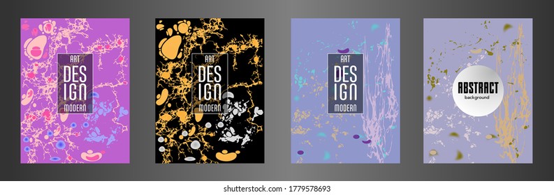 Modernes Design. Abstrakte Marmorstruktur von farbigen, hellen, flüssigen Farben. Splash-Trends malt. Gebrauchte Design-Präsentationen, Druck, Flyer, Visitenkarten, Einladungen, Kalender, Standorte, Verpackung, Cover.
