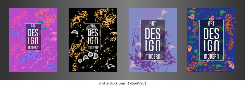 Modern design. Abstract marble texture of colored bright liquid paints. Splash trends paints. Used design presentations, print, flyer, business cards, invitations, calendars, sites, packaging, cover.