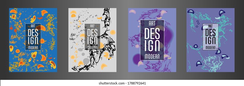 Modern design. Abstract marble texture of colored bright liquid paints. Splash trends paints. Used design presentations, print, flyer, business cards, invitations, calendars, sites, packaging, cover.