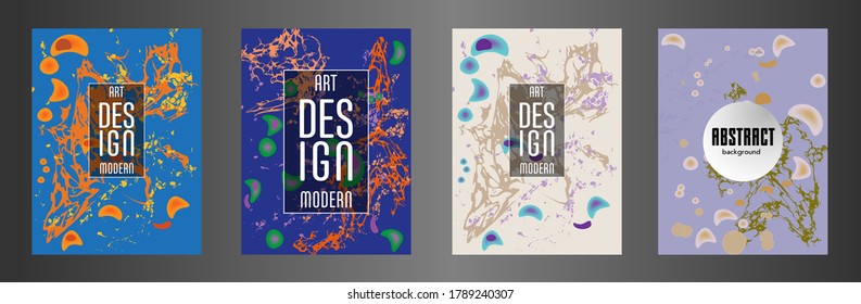 Modern design. Abstract marble texture of colored bright liquid paints. Splash trends paints. Used design presentations, print, flyer, business cards, invitations, calendars, sites, packaging, cover.