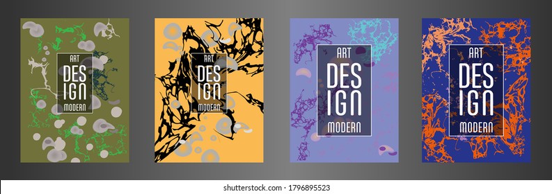 Diseño moderno. Textura abstracta de mármol de pinturas líquidas brillantes de colores. Pintas de tendencia de salpicaduras. Presentaciones de diseño usadas, impresión, volante, tarjetas de visita, invitaciones, calendarios, sitios, empaque, portada.