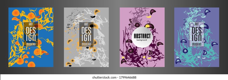 Diseño moderno. Textura abstracta de mármol de pinturas líquidas brillantes de colores. Pintas de tendencia de salpicaduras. Presentaciones de diseño usadas, impresión, volante, tarjetas de visita, invitaciones, calendarios, sitios, empaque, portada.