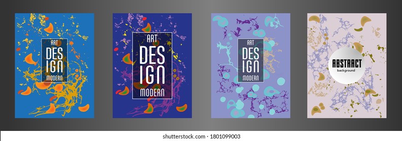 Modern design. Abstract marble texture of colored bright liquid paints. Splash trends paints. Used design presentations, print, flyer, business cards, invitations, calendars, sites, packaging, cover.