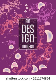 Modern design. Abstract marble texture of colored bright liquid paints. Splash trends paints. Used design presentations, print, flyer, business cards, invitations, calendars, sites, packaging, cover.