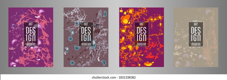 Modernes Design. Abstrakte Marmorstruktur von farbigen, hellen, flüssigen Farben. Splash-Trends malt. Gebrauchte Design-Präsentationen, Druck, Flyer, Visitenkarten, Einladungen, Kalender, Standorte, Verpackung, Deckel