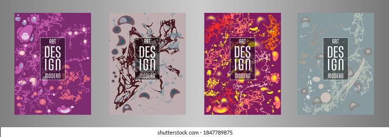Diseño moderno. Textura abstracta de mármol de pinturas líquidas brillantes de colores. Pintas de tendencia de salpicaduras. Presentaciones de diseño usadas, impresión, volante, tarjetas de visita, invitaciones, calendarios, sitios, empaque, portada.