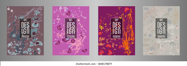 Modern design. Abstract marble texture of colored bright liquid paints Splashes. Paint splashes design Used for presentations, print, flyer, business cards, invitations, calendars, sites, packaging, cover.