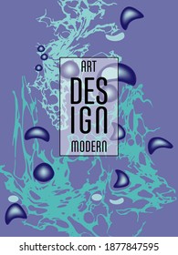 Modern design. Abstract marble texture of colored bright liquid paints. Splash trends paints. Used design presentations, print, flyer, business cards, invitations, calendars, sites, packaging, cover.