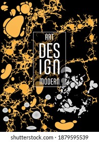 Modern design. Abstract marble texture of colored bright liquid paints. Splash trends paints. Used design presentations, print, flyer, business cards, invitations, calendars, sites, packaging, cover.