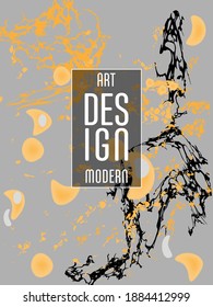 Diseño moderno. Textura abstracta de mármol de pinturas líquidas brillantes de colores. Pintas de tendencia de salpicaduras. Presentaciones de diseño usadas, impresión, volante, tarjetas de visita, invitaciones, calendarios, sitios, empaque, portada.