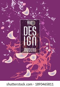Modernes Design. Abstrakte Marmorstruktur von farbigen, hellen, flüssigen Farben. Splash-Trends malt. Gebrauchte Design-Präsentationen, Druck, Flyer, Visitenkarten, Einladungen, Kalender, Standorte, Verpackung, Cover.