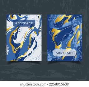 Modern design. Abstract marble texture of colored bright liquid paints. Used design presentations, print, flyer, business cards, invitations, calendars, sites, packaging, cover. Vector illustration.