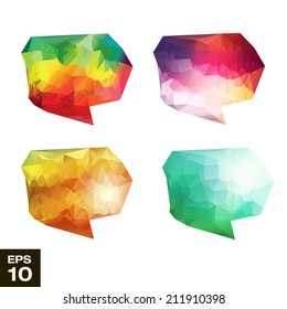 Modern Design abstract triangle banners bubles colorful