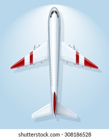 Modern design of airplane illustration