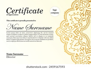modern design Apppreciation certificate of diploma or graduated certificate vector illustrator