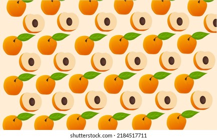 modern design apricot fruit pattern