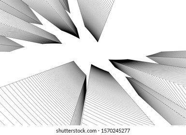 modern design architecture, 3d structure 