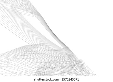 modern design architecture, 3d structure 
