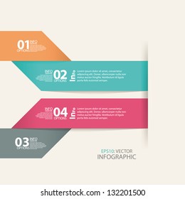 Modern design arrow template or horizontal cutout lines, infographic