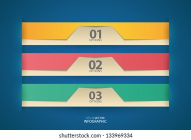 Modern design arrow template or horizontal cutout lines, infographic. Vector
