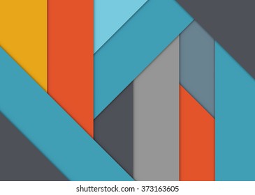 Modern design background, abstract shapes with shadows, vector illustration