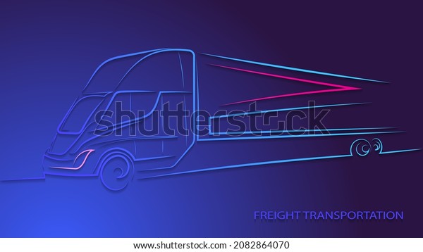 Modern design of background, banner,\
business card, cover for companies engaged in cargo transportation.\
Vector illustration.