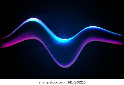 Modern design background. Dark 3d flow shape. Liquid wave. 