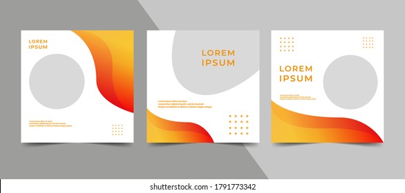 Fondo de diseño moderno en color degradado de color naranja. Plantilla de publicación de pancartas en medios sociales. EPS10.