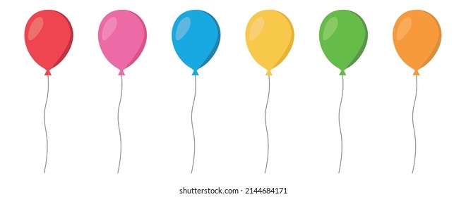 Modern Design Balloons in cartoon style.Vector Illustration