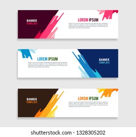 Modern Design Banner Template liquid colors vector - ready to web template or print.