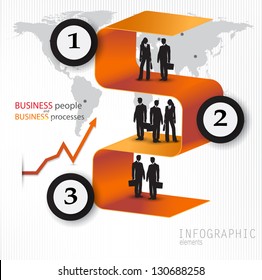  Modern design banners with business people. Vector template for infographics