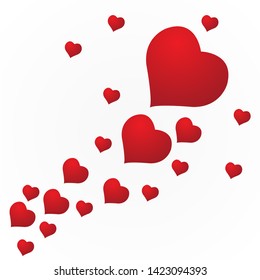 Modern design. Beautiful heart vector. Happy valentines day background