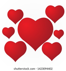 Modern design. Beautiful heart vector. Happy valentines day background