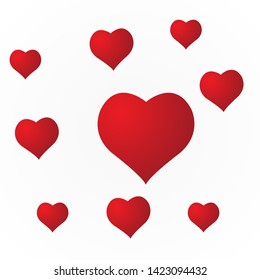 Modern design. Beautiful heart vector. Happy valentines day background
