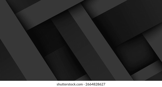Modern design black grey background with geometric lines.vector 3d effect.