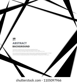 Modern design of black and white background with copy space vector. Separating each layers for designing. You can use for business presentation. Illustration vector eps10