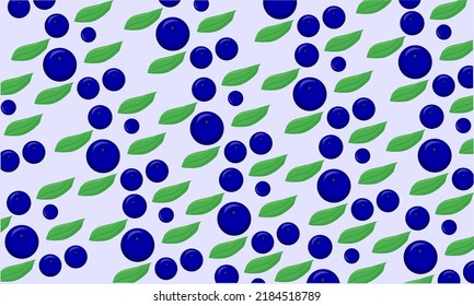 modern design blueberry fruit pattern