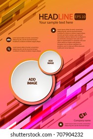 The modern design of the brochure or flyer. Vector illustration. Stylish presentation for your business.